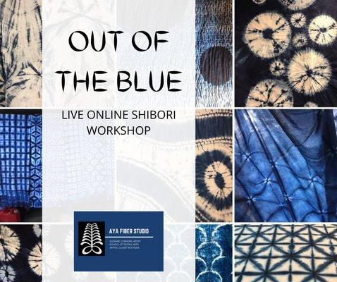 Out of the Blue -Online Shibori workshops begin in January 2021