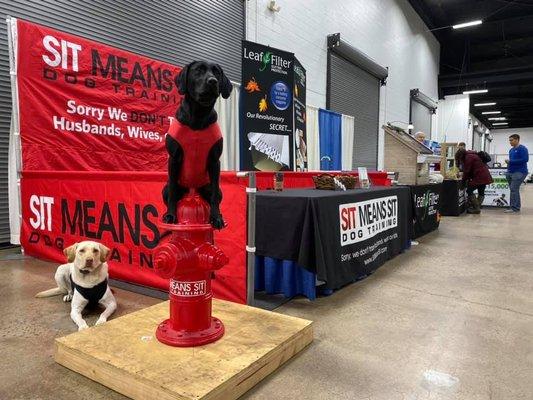 Sit Means Sit booth at the Greater Philadelphia Expo Center