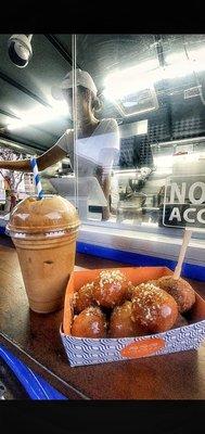 Greek Donuts with Frappe