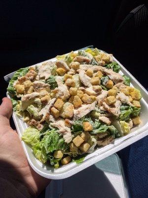 Chicken Caesar Salad - A huge salad for the price but pretty bland unfortunately. Stick to the pizza or subs and you'll be good.