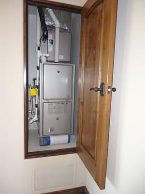 Furnace in closet