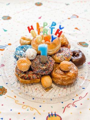 Donut birthday "cake"