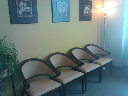 Relaxing patient lounge area for your comfort.