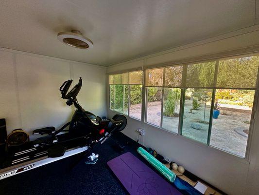 Homeowners wanted a workout room to still be able to enjoy their beautiful backyard! Redlands, CA