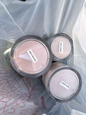 Valentino Acrylic Powder Bad N Boujie - 3.5oz Classic Nude - 3.5oz Perfect Nude - 1.5oz