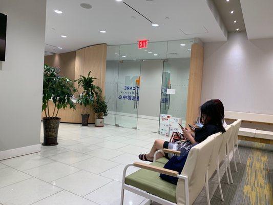 Waiting area in the facility