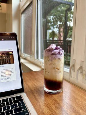 coconuts cold brew with ube whip