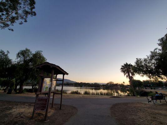 View of trail and lake