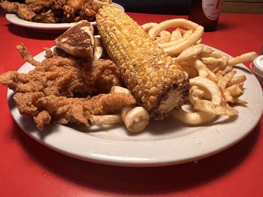 Chicken Tender Dinner with Texarkana Corn