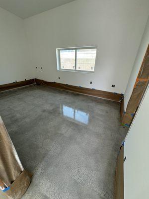 Grind and seal concrete floor in an ADU in Torrance