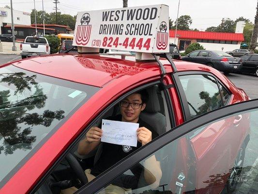 Great job on passing your road test at the Culver City DMV!