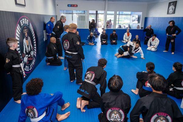 big class at Ease Jiu Jitsu