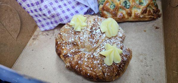 Custard filled croissant