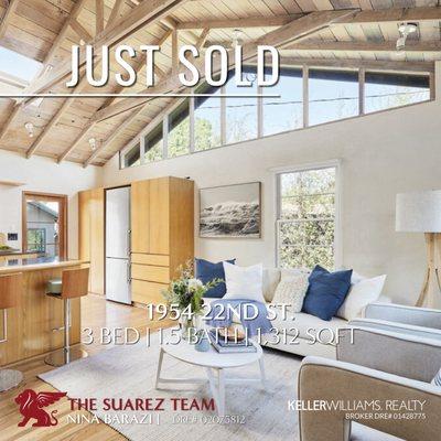 Just Sold!
1954 22nd St
3+1.5, 1312 sqft

Nina Barazi