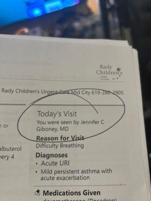 Rady Childrens Urgent Care