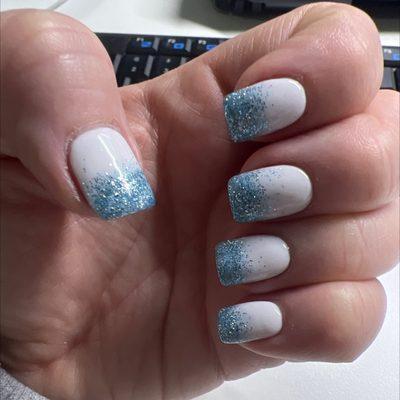 Another beautiful set - SNS ombré giving winter vibes