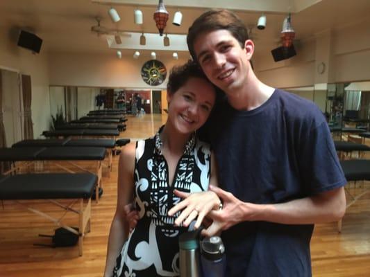 She said "Yes!" This gorgeous young couple got engaged in class at The Love Institute in San Diego.