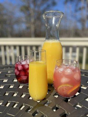 Mimosa, Rum Punch and Sangria