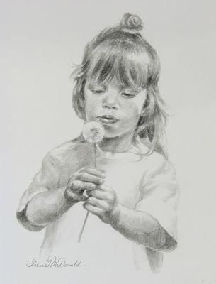 "Hannah," 10 x 8 in. charcoal on paper, 2011 by Shane McDonald