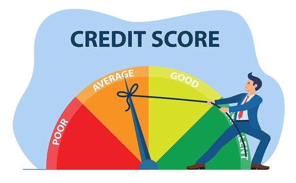 A credit score photo