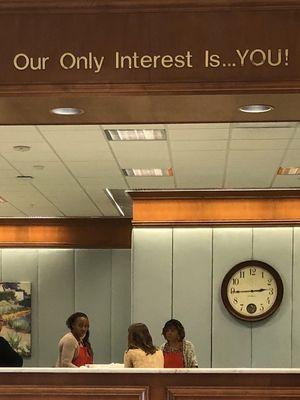 Notice the quote, "Our only interest is....YOU!"  and I believe Von Maur believes this.  Gift wrap area.