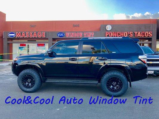 2018 Toyota 4Runner SunTek Nano-Carbon(Lifetime Warranty) 18% Two Front, 18% Rear.