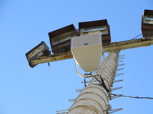 some close ups of the stadium speakers