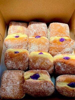 Ube filled malasadas