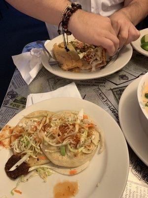 Pupusas, tamales