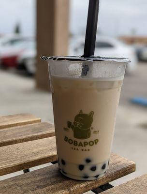 Flower green milk tea - tastes like Jasmine