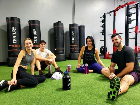 The look of satisfaction after a tough workout!