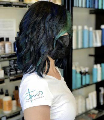 Just a touch of blue for this beautiful client.