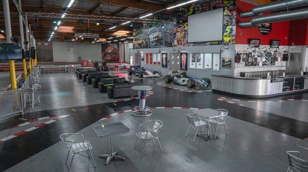 The lobby at K1 Speed Torrance.