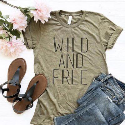 Ladies tees, jeans, and shoes