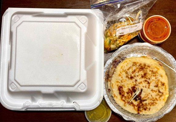 Burrito and pupusa packaging