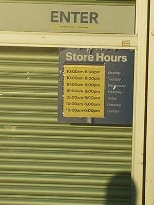 Revised new store hours.  Hours are not correct as advertised on Yelp for this location.