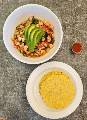 Shrimp Ceviche with Tostadas