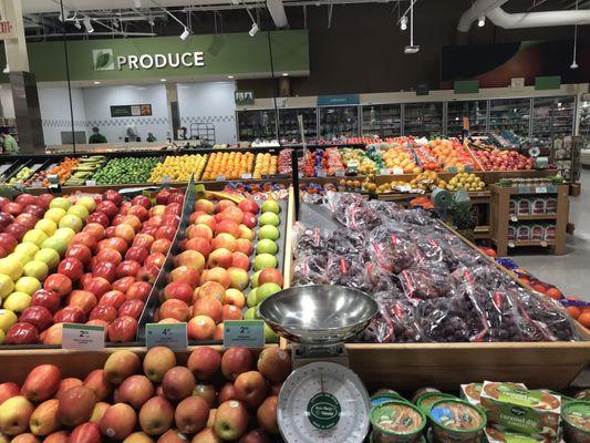 Produce displayed