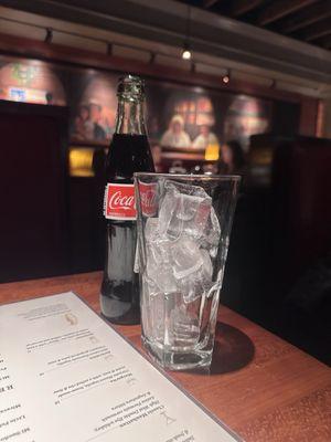 Coke in bottle made with Cane Sugar