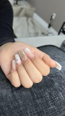 Ombré nails with gems