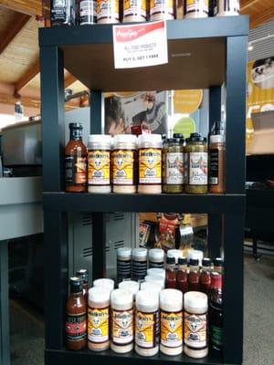 Great rub selection. Try the Big Daddy's Smokehouse Rub. Amazing stuff.