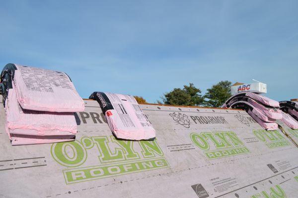 owens corning architectural  shingles being installed