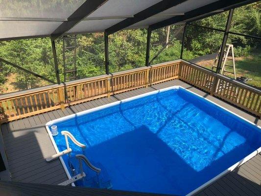 Two-story pool enclosure!