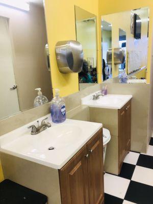 Sinks, Dryer and Hand Soap