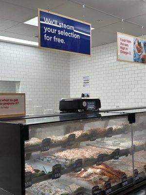 Seafood counter