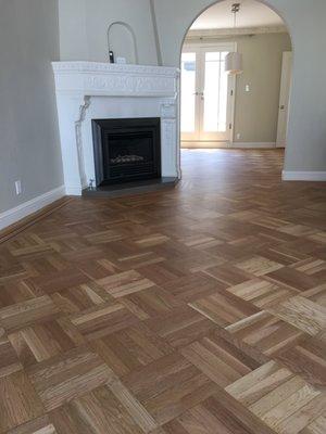 Residence in Noe Valley, 
 Existing 5/16" white oak refinished with Bona Natural