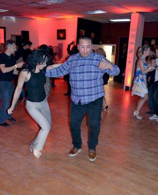 Social dancing at our monthly social