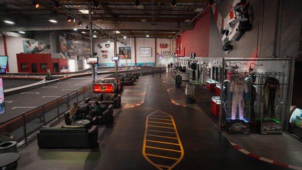 The lobby of K1 Speed Irvine