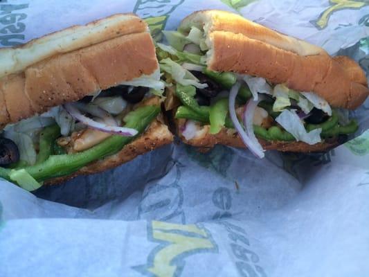 Foot-long sweet onion teriyaki chicken sandwich.. Mmm marvelous chicken sandwich