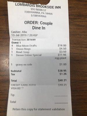 Our order.